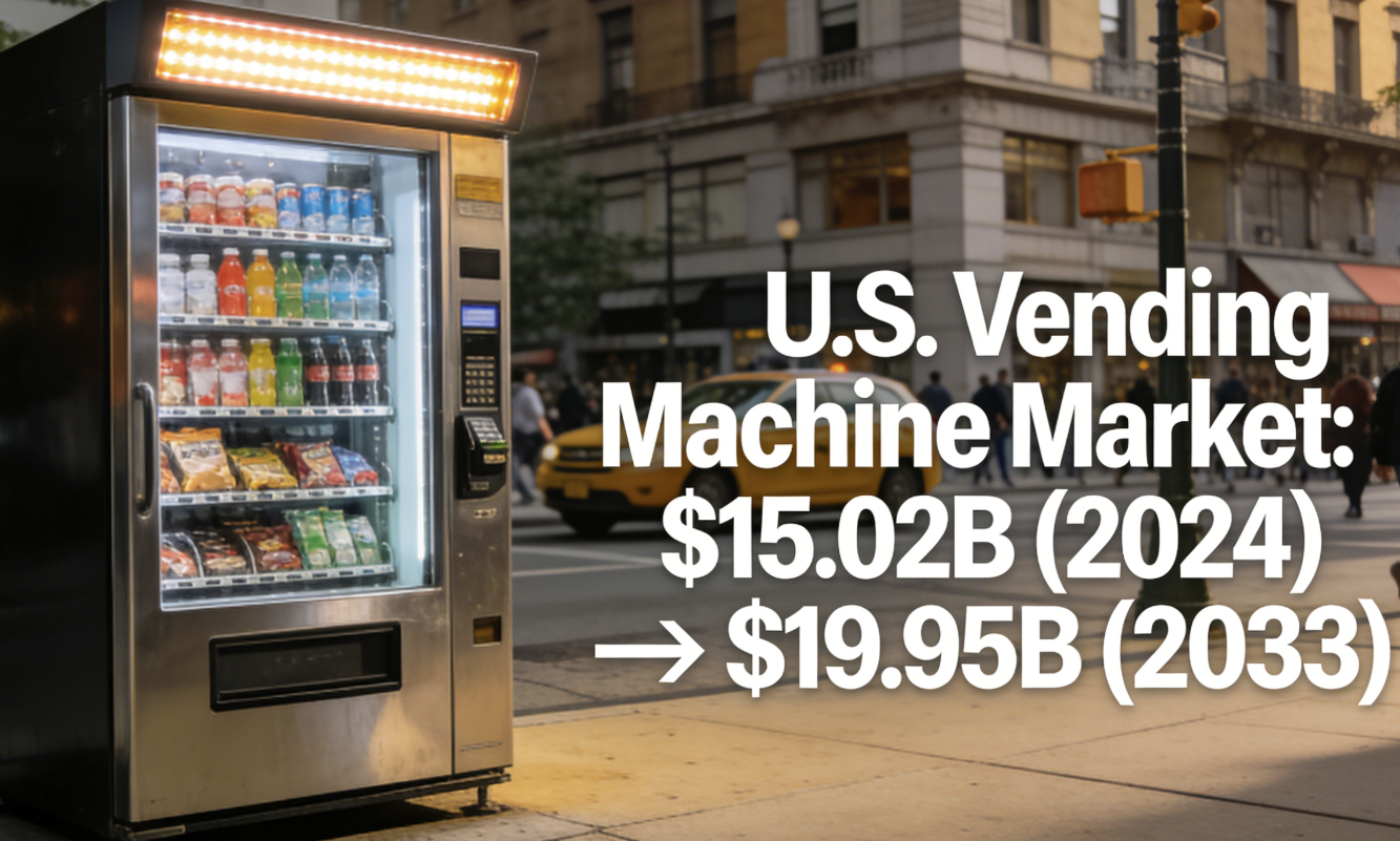 U.S. Vending Machine Market: $15.02B (2024) &rarr; $19.95B (2033)